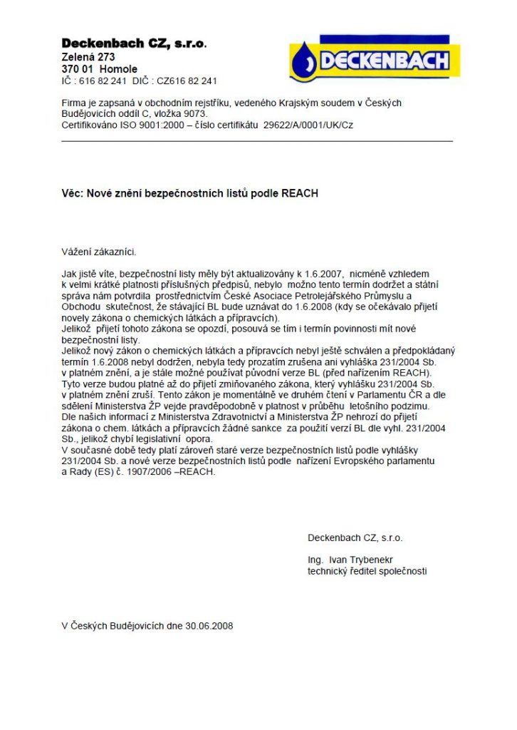 Dodržování REACH: Závazek k bezpečnosti a transparentnosti - Fina Oleje